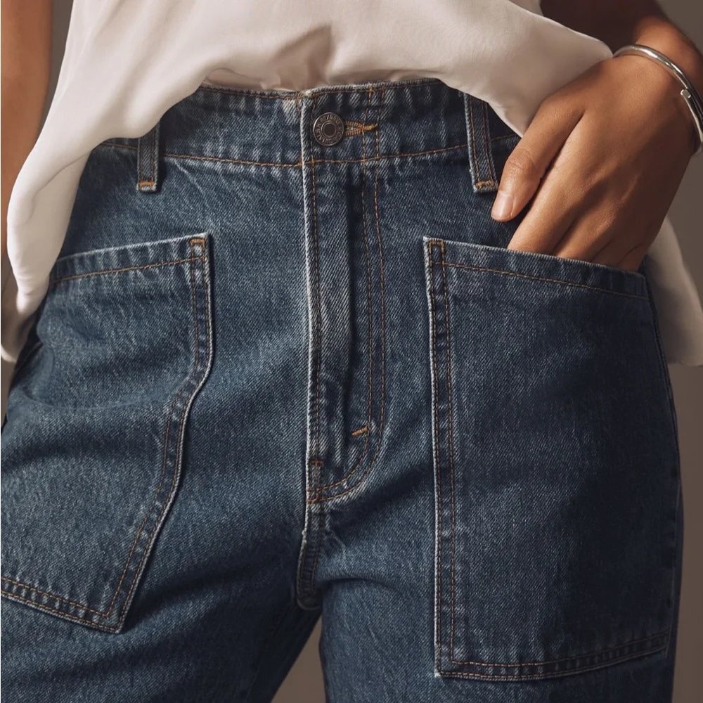 Re/Done Originals The Bender Straight Jeans in Rustic Indigo Size 25 - Picture 3 of 7